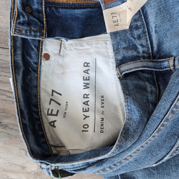 American Eagle AE77 Denim High Waist Cut-off Shorts Size 28 - Picture 7 of 9